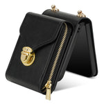 For Samsung Galaxy Z Flip3 5G Zipper Card Bag Phone Case Leather+TPU+PC Cover with Shoulder Strap