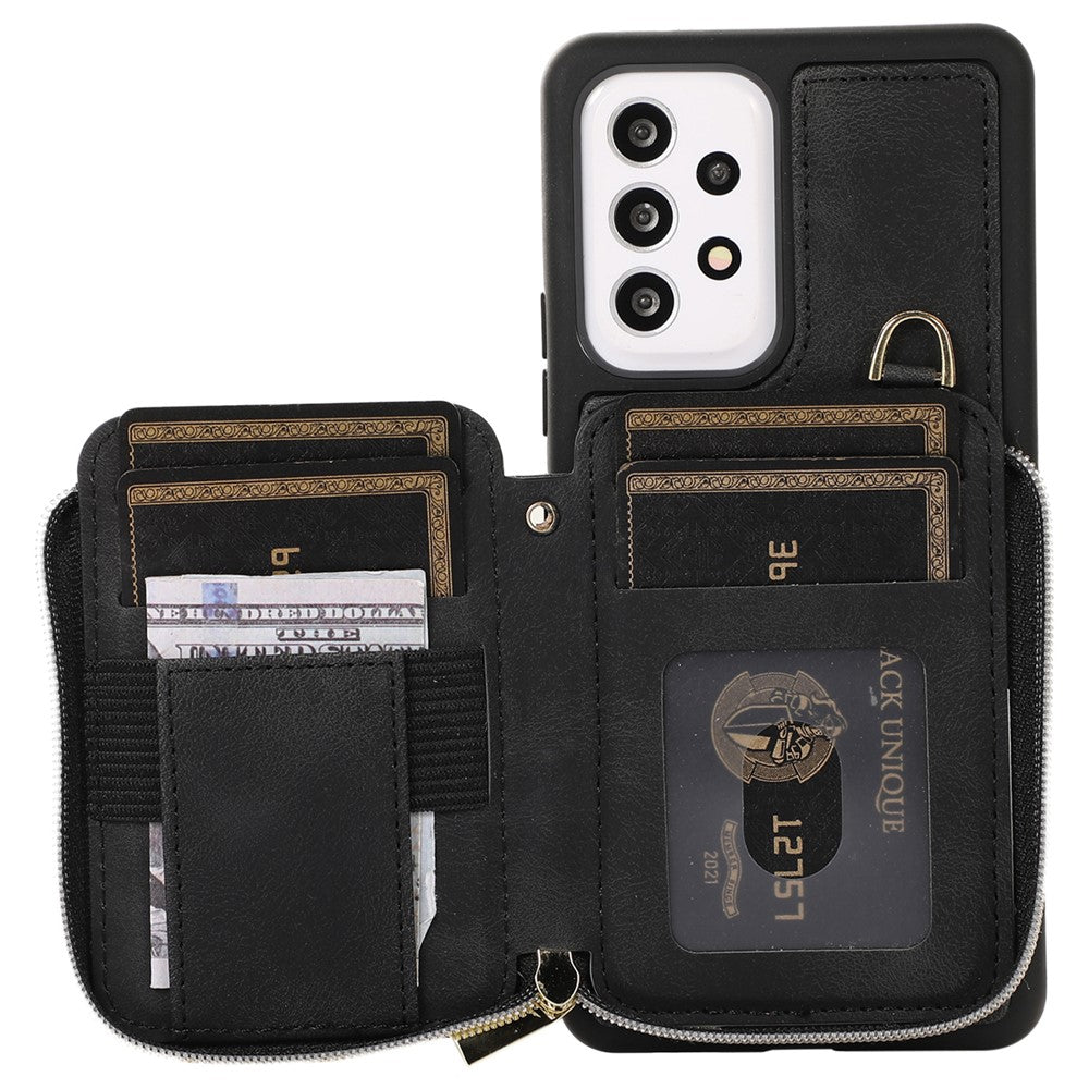 Til Samsung Galaxy A52 4G / A52s 5G / A52 5G Telefoncover PU Læder+TPU Kickstand Telefonetui med Mini Kortpung