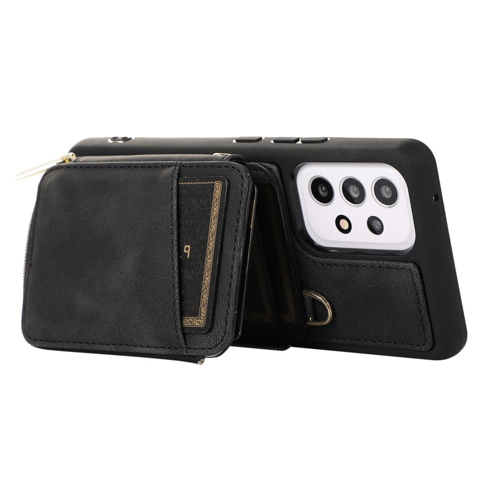 Til Samsung Galaxy A52 4G / A52s 5G / A52 5G Telefoncover PU Læder+TPU Kickstand Telefonetui med Mini Kortpung