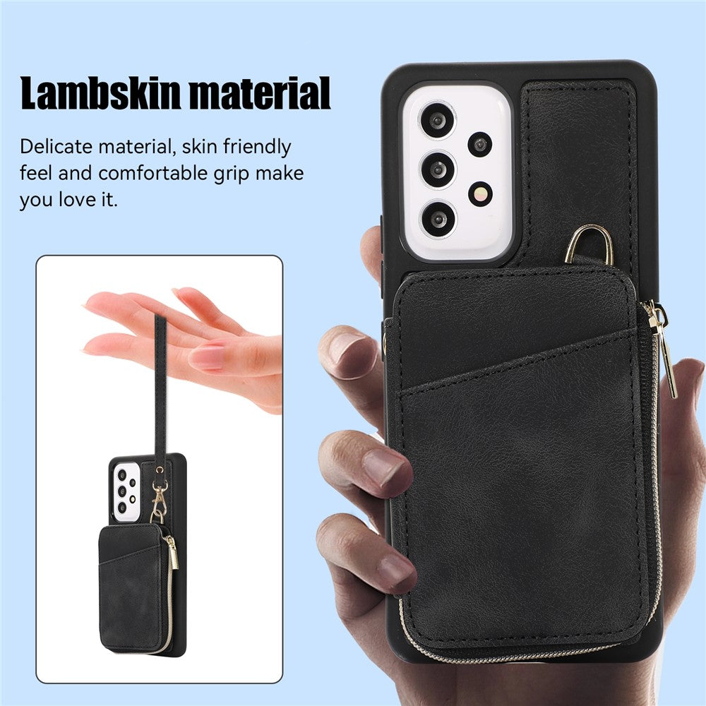 Til Samsung Galaxy A52 4G / A52s 5G / A52 5G Telefoncover PU Læder+TPU Kickstand Telefonetui med Mini Kortpung