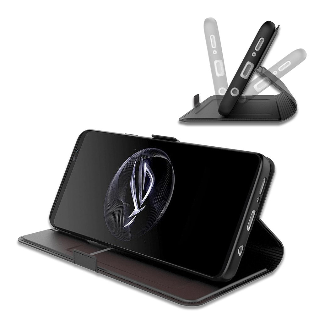 Til Asus ROG Phone 7 5G Folio Flip Cover Magnetisk PU-læder Foldbart Stativ Flip Kortlomme Telefoncover