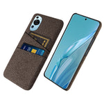 Huawei P60 Art med dubbla kortplatser, mobilskal, hårt PC + tyg, bakstycke