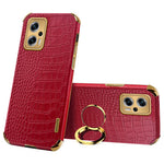 For Xiaomi Redmi Note 11T Pro 5G / Note 11T Pro+ 5G / Poco X4 GT 5G / Redmi K50i 5G Ring Kickstand Electroplating Phone Case PU Leather Coated TPU Cover