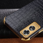 For Oppo A17 4G Ring Kickstand Phone Case Precise Cutout Leather Coated TPU Electroplated Cover
