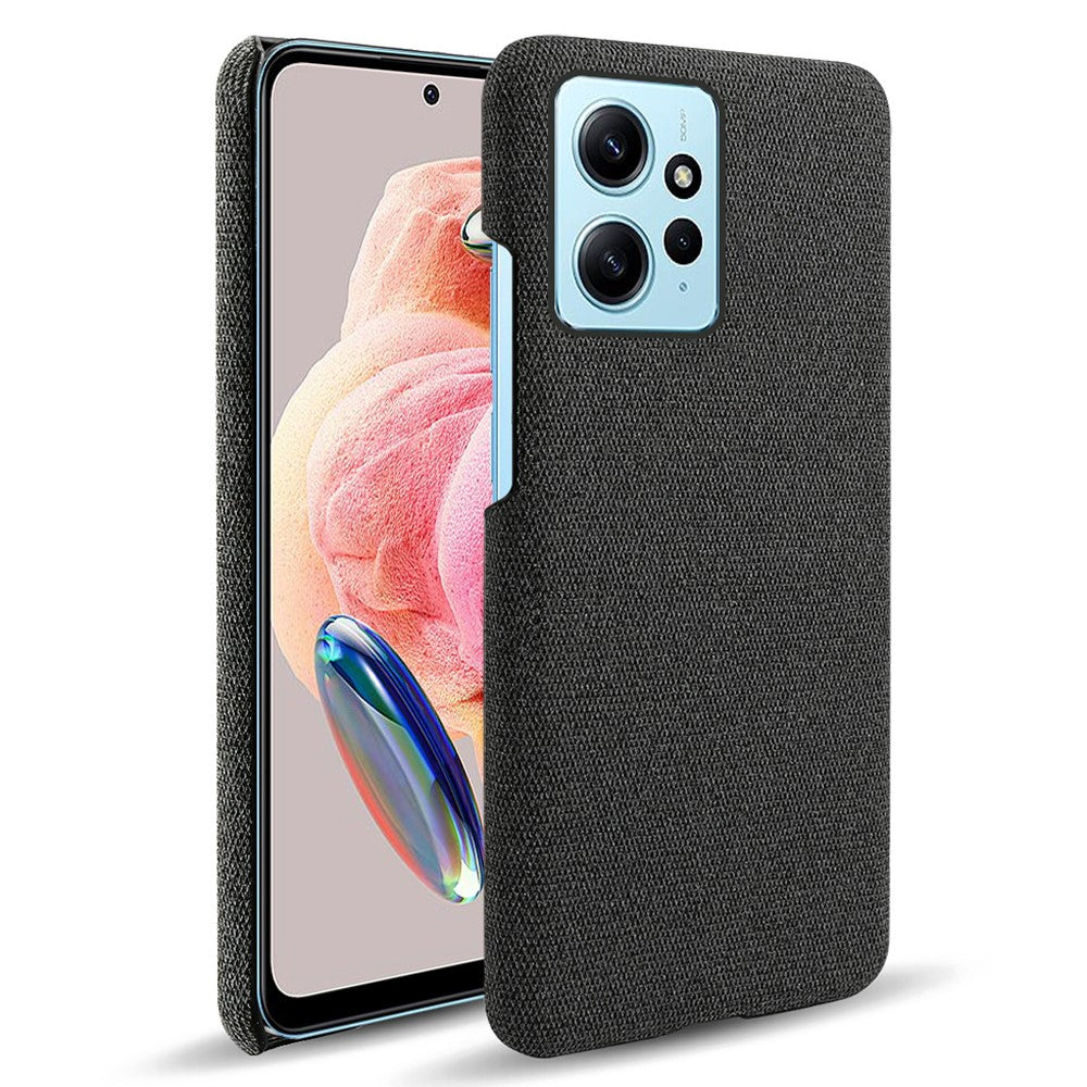 Mobile Phone Case for Xiaomi Redmi Note 12 4G , Anti-Scratch Cloth+Hard PC Shockproof Phone Cover