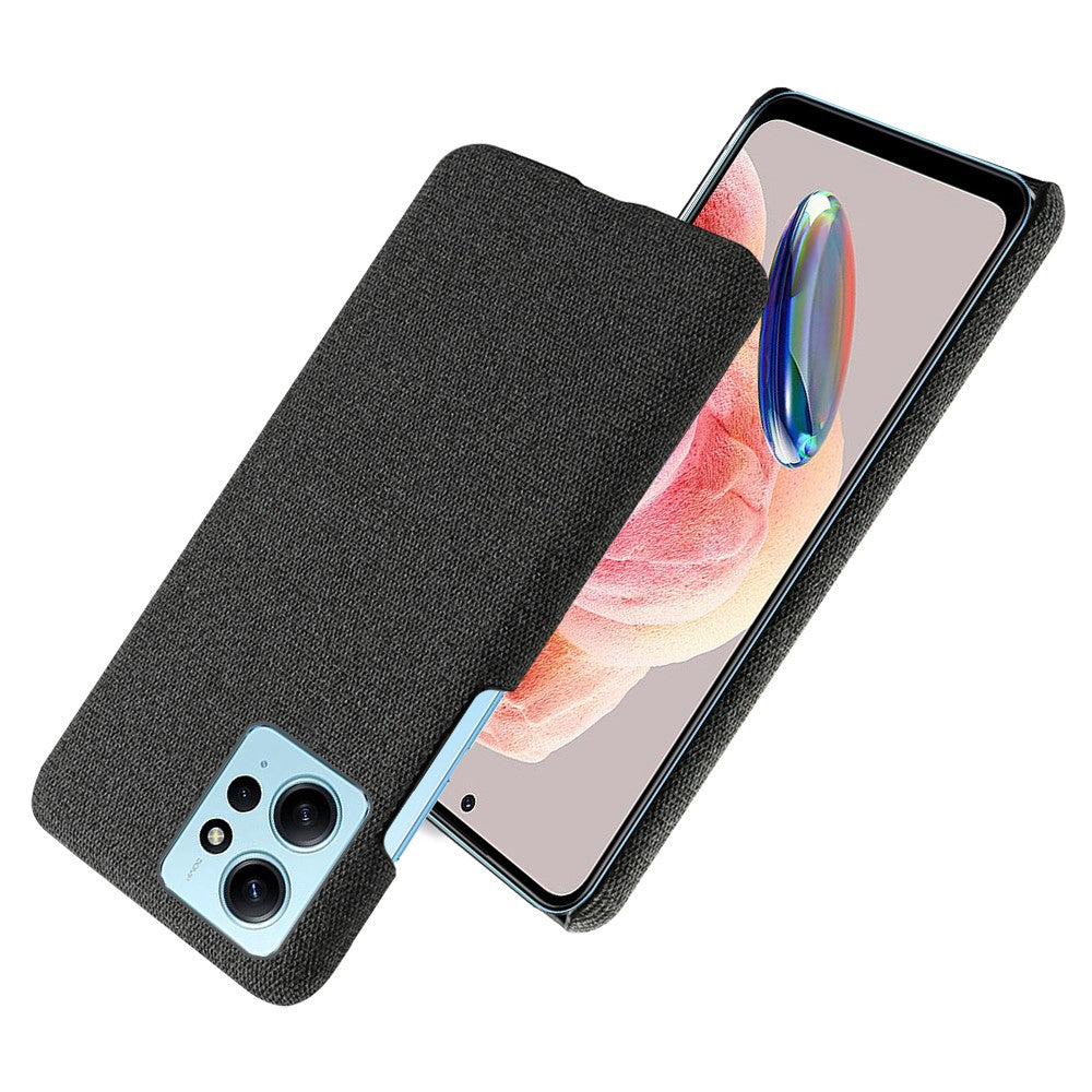 Mobile Phone Case for Xiaomi Redmi Note 12 4G , Anti-Scratch Cloth+Hard PC Shockproof Phone Cover