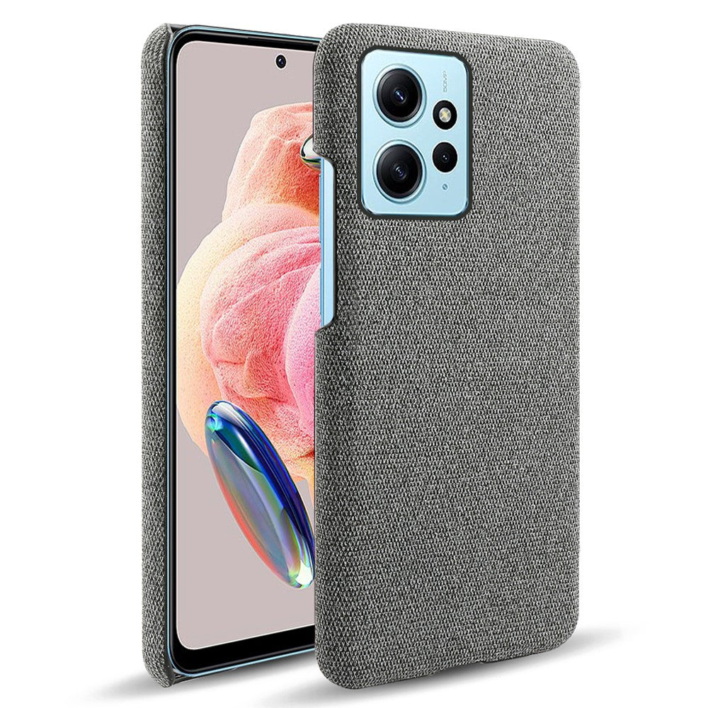 Mobile Phone Case for Xiaomi Redmi Note 12 4G , Anti-Scratch Cloth+Hard PC Shockproof Phone Cover