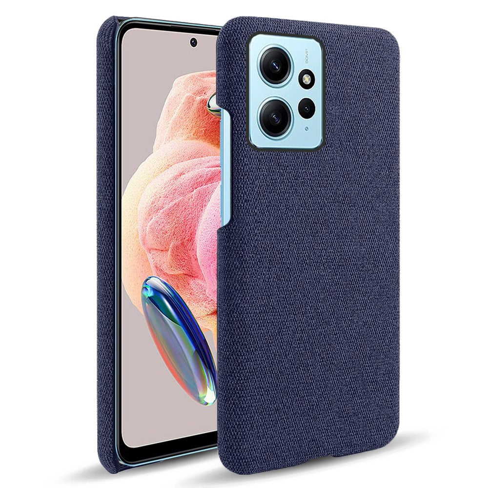 Mobile Phone Case for Xiaomi Redmi Note 12 4G , Anti-Scratch Cloth+Hard PC Shockproof Phone Cover