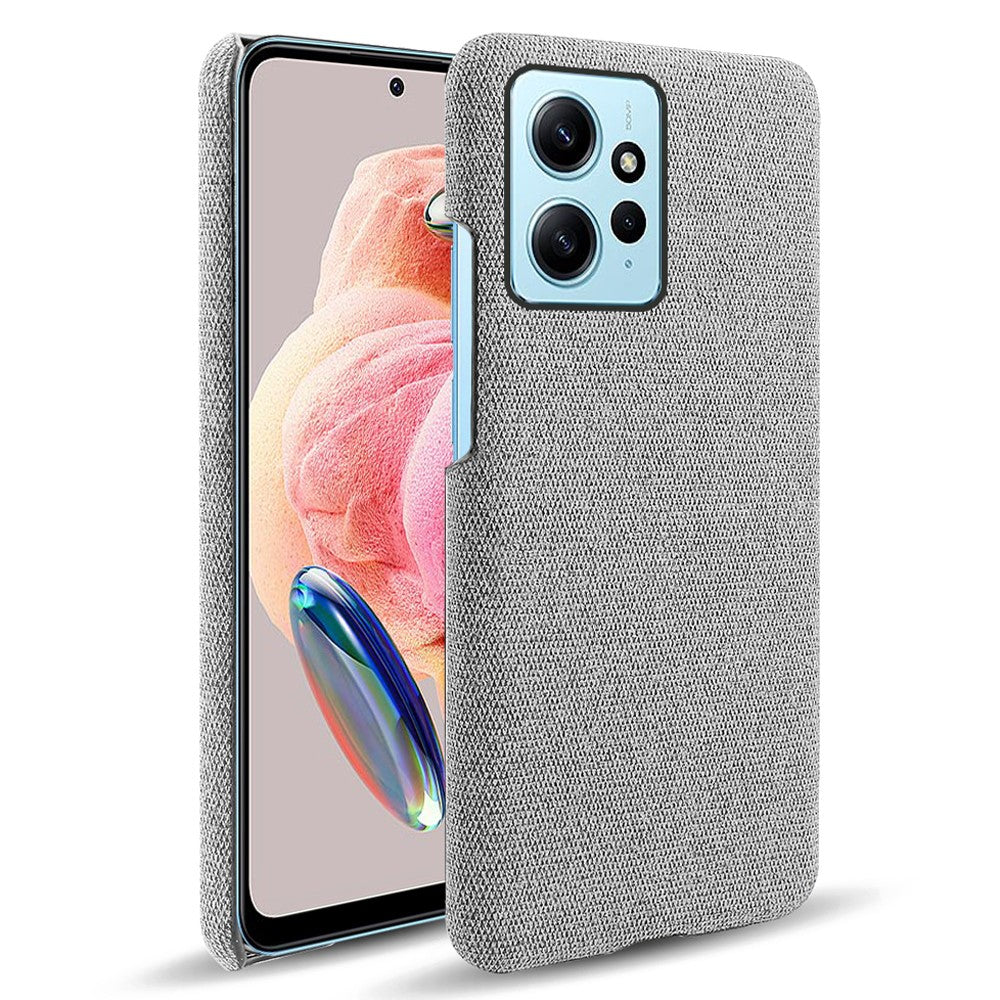 Mobile Phone Case for Xiaomi Redmi Note 12 4G , Anti-Scratch Cloth+Hard PC Shockproof Phone Cover