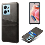 For Xiaomi Redmi Note 12 4G Phone Case Dual Card Slots Drop Protection PU Leather+PC Cover