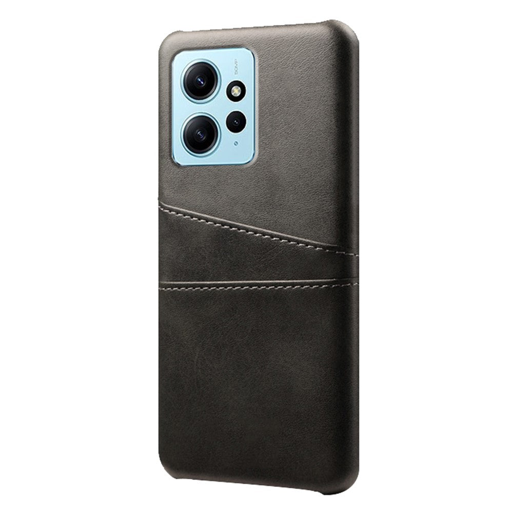 Xiaomi Redmi Note 12 4G mobilskal Dubbla Kortplatser Fallskydd PU-läder+PC-skydd