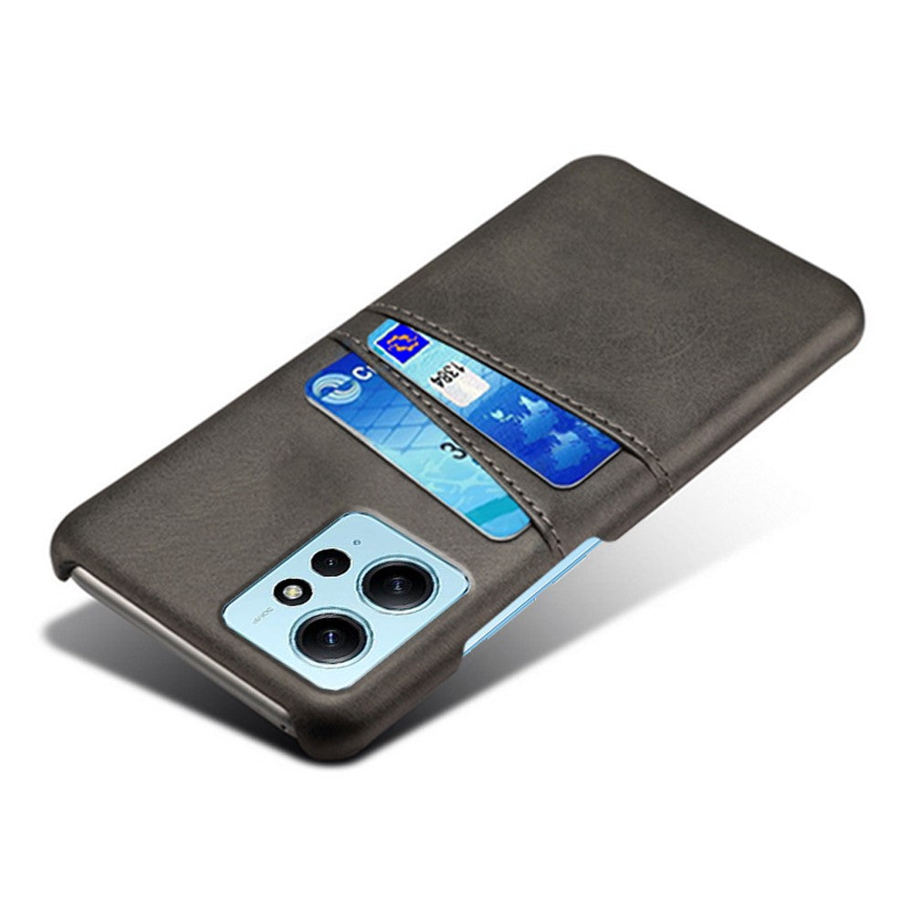 For Xiaomi Redmi Note 12 4G Phone Case Dual Card Slots Drop Protection PU Leather+PC Cover