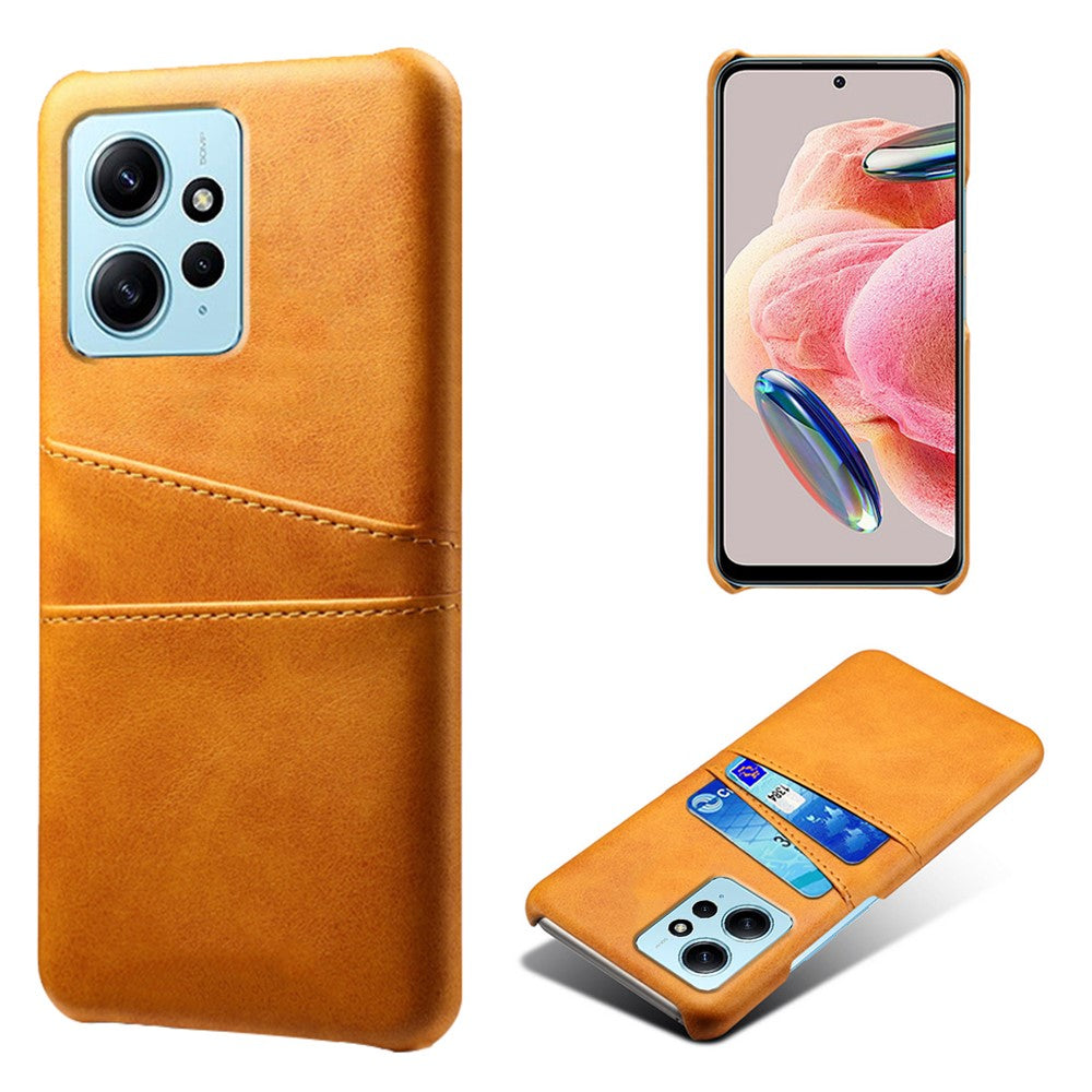 For Xiaomi Redmi Note 12 4G Phone Case Dual Card Slots Drop Protection PU Leather+PC Cover