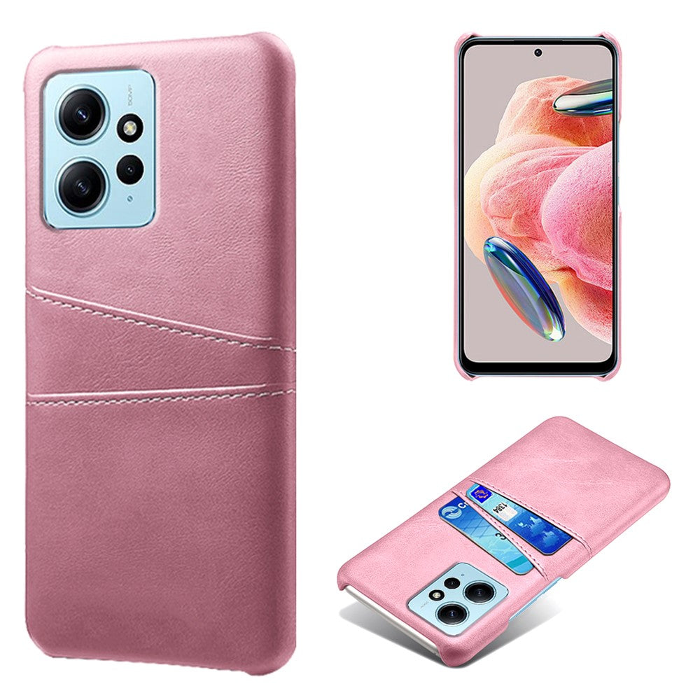 Xiaomi Redmi Note 12 4G mobilskal Dubbla Kortplatser Fallskydd PU-läder+PC-skydd