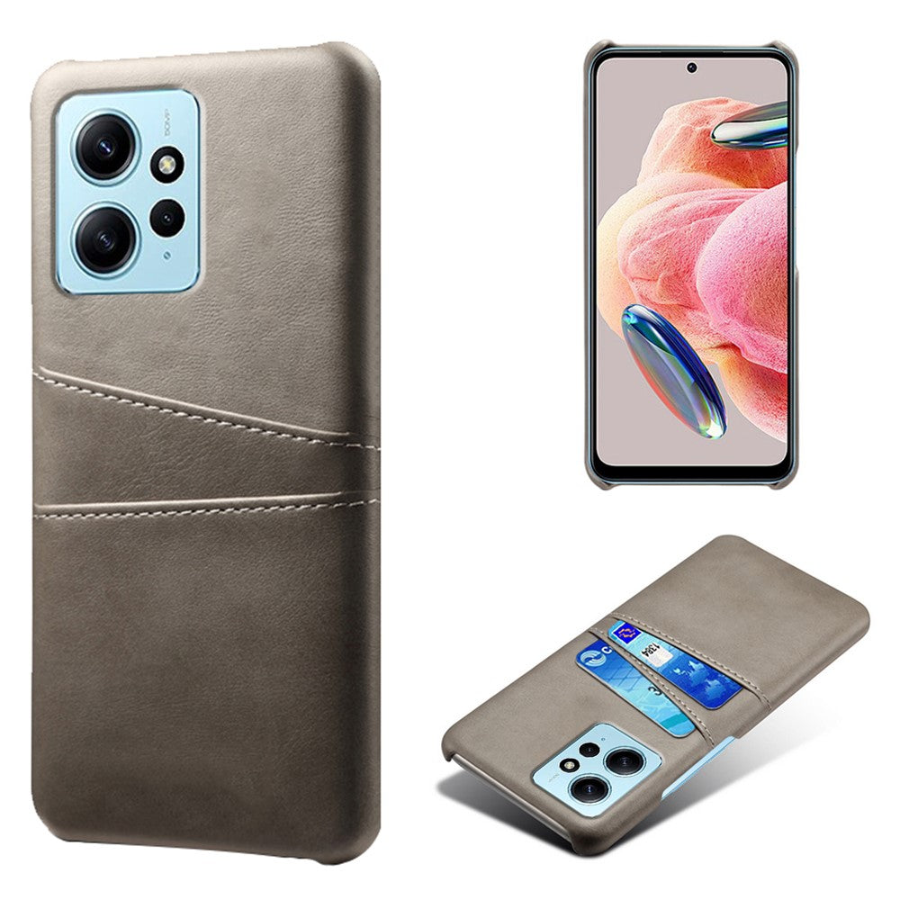 For Xiaomi Redmi Note 12 4G Phone Case Dual Card Slots Drop Protection PU Leather+PC Cover