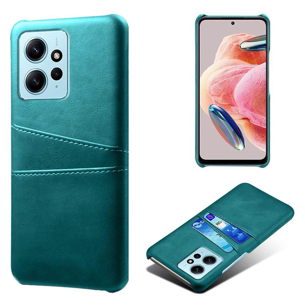 For Xiaomi Redmi Note 12 4G Phone Case Dual Card Slots Drop Protection PU Leather+PC Cover