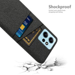 For Xiaomi Redmi Note 12 4G Phone Case 2 Card Slots Hard PC + Cloth Protective Cover