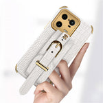 For Xiaomi 13 Pro 5G Wristband Kickstand Phone Case Leather Coated TPU Electroplating Cover