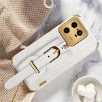 For Xiaomi 13 Pro 5G Wristband Kickstand Phone Case Leather Coated TPU Electroplating Cover
