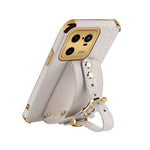 For Xiaomi 13 Pro 5G Wristband Kickstand Phone Case Leather Coated TPU Electroplating Cover