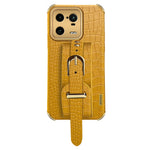 For Xiaomi 13 Pro 5G Wristband Kickstand Phone Case Leather Coated TPU Electroplating Cover