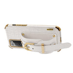 For Samsung Galaxy Note20 5G / Note20 Crocodile Texture Wristband Phone Case 6D Electroplating Leather Coated TPU Cover