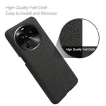 For Oppo Find X6 Pro Cell Phone Case Cloth+Hard PC Shockproof Protective Cover