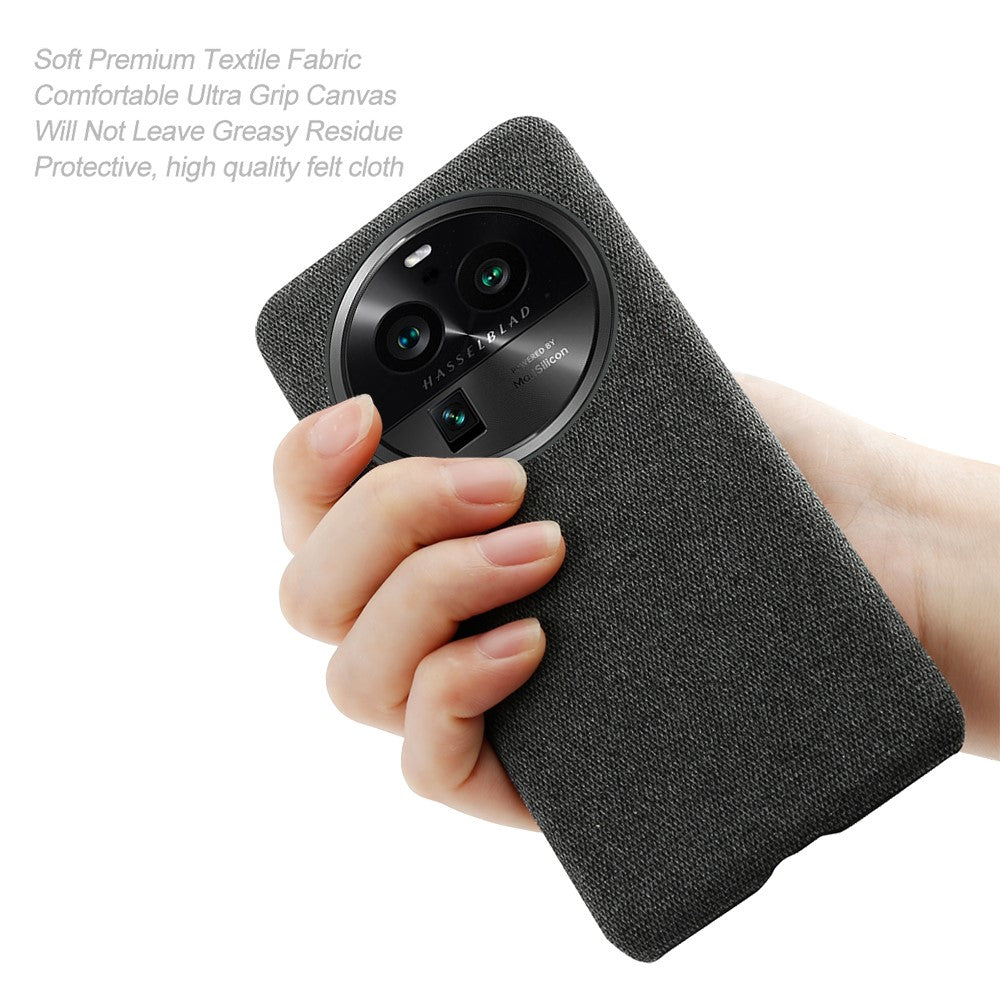 For Oppo Find X6 Pro Cell Phone Case Cloth+Hard PC Shockproof Protective Cover