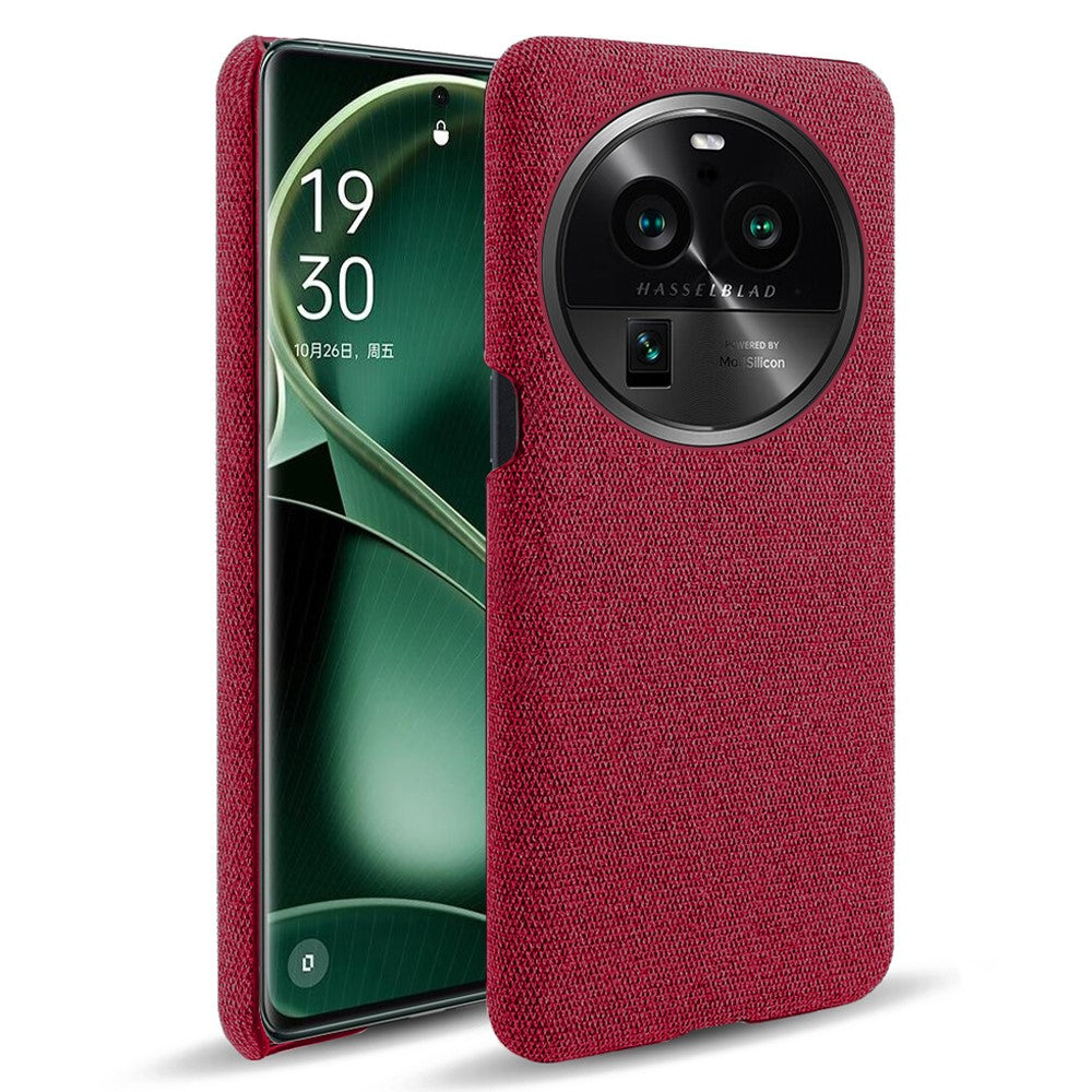 For Oppo Find X6 Pro Cell Phone Case Cloth+Hard PC Shockproof Protective Cover