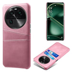 Dual Card Slots Phone Case for Oppo Find X6 , Scratch Resistant PU Leather Coated PC Cover