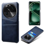 Dual Card Slots Phone Case for Oppo Find X6 , Scratch Resistant PU Leather Coated PC Cover