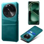 Dual Card Slots Phone Case for Oppo Find X6 , Scratch Resistant PU Leather Coated PC Cover