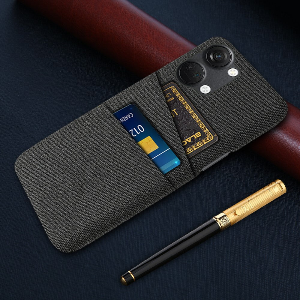 2 Kortpladser Telefoncover til OnePlus Nord 3 5G / Ace 2V, Hård PC + Stof Telefoncover
