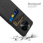 For Oppo Find X6 Pro Dual Card Slots Hard PC + Cloth Phone Case Cell Phone Cover