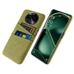 For Oppo Find X6 Pro Dual Card Slots Hard PC + Cloth Phone Case Cell Phone Cover