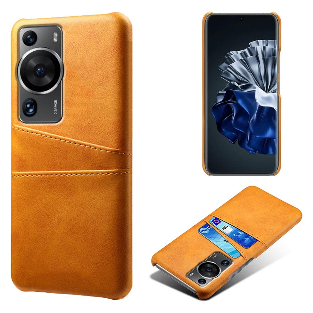 For Huawei P60 / P60 Pro Phone Case Dual Card Slots Shockproof PU Leather+PC Cover