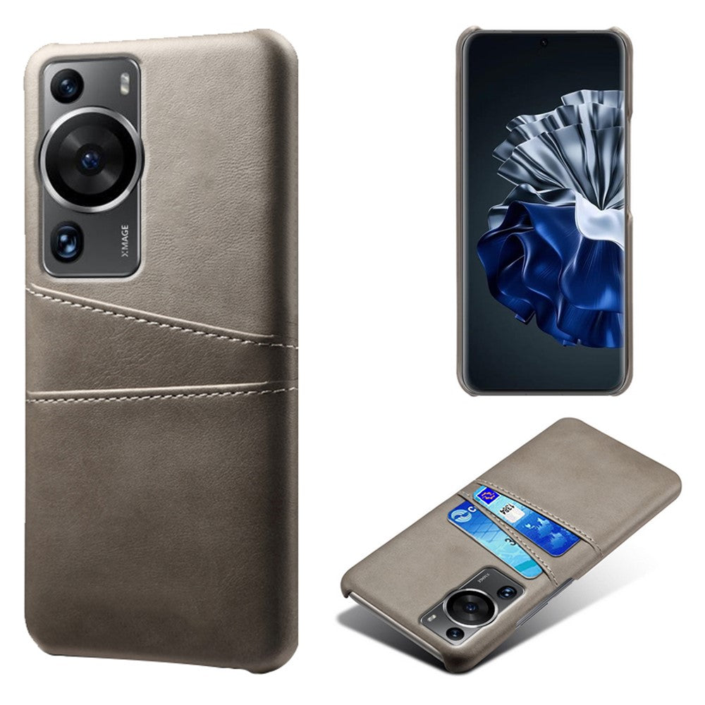 For Huawei P60 / P60 Pro Phone Case Dual Card Slots Shockproof PU Leather+PC Cover