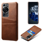 For Huawei P60 / P60 Pro Phone Case Dual Card Slots Shockproof PU Leather+PC Cover