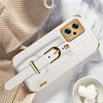 Xiaomi Redmi Note 11T Pro 5G / Note 11T Pro+ 5G / Poco X4 GT 5G / Redmi K50i 5G-etui i galvaniseret, læderbeklædt TPU med krokodillestruktur og armbånd
