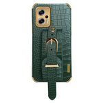 Xiaomi Redmi Note 11T Pro 5G / Note 11T Pro+ 5G / Poco X4 GT 5G / Redmi K50i 5G-etui i galvaniseret, læderbeklædt TPU med krokodillestruktur og armbånd