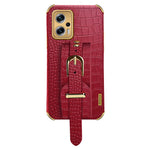 Xiaomi Redmi Note 11T Pro 5G / Note 11T Pro+ 5G / Poco X4 GT 5G / Redmi K50i 5G Elektropläterat läderbelagt TPU-fodral med krokodilstruktur, armbandsskal