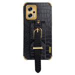 Xiaomi Redmi Note 11T Pro 5G / Note 11T Pro+ 5G / Poco X4 GT 5G / Redmi K50i 5G Elektropläterat läderbelagt TPU-fodral med krokodilstruktur, armbandsskal