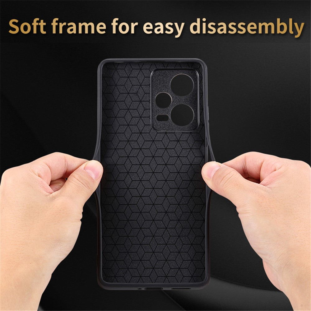 AZNS PU-læderbelagt TPU-mobilcover med tryk til Xiaomi Redmi Note 12 5G (Global) / (Indien) / Poco X5 5G