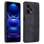AZNS PU-læderbelagt TPU-mobilcover med tryk til Xiaomi Redmi Note 12 5G (Global) / (Indien) / Poco X5 5G