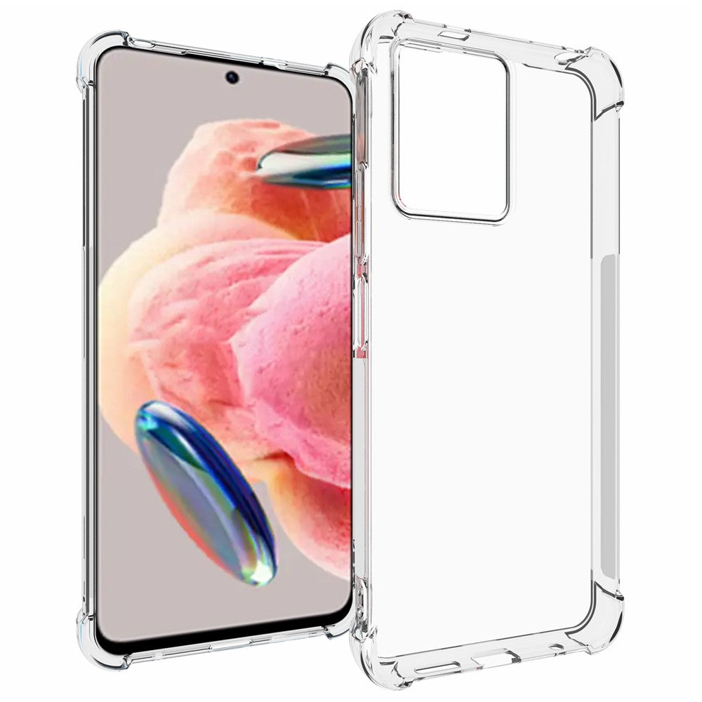 Halkfritt mobilskal för Xiaomi Redmi Note 12 4G stötsäkert fyrhörnigt krockkudde mjukt TPU-mobilskal