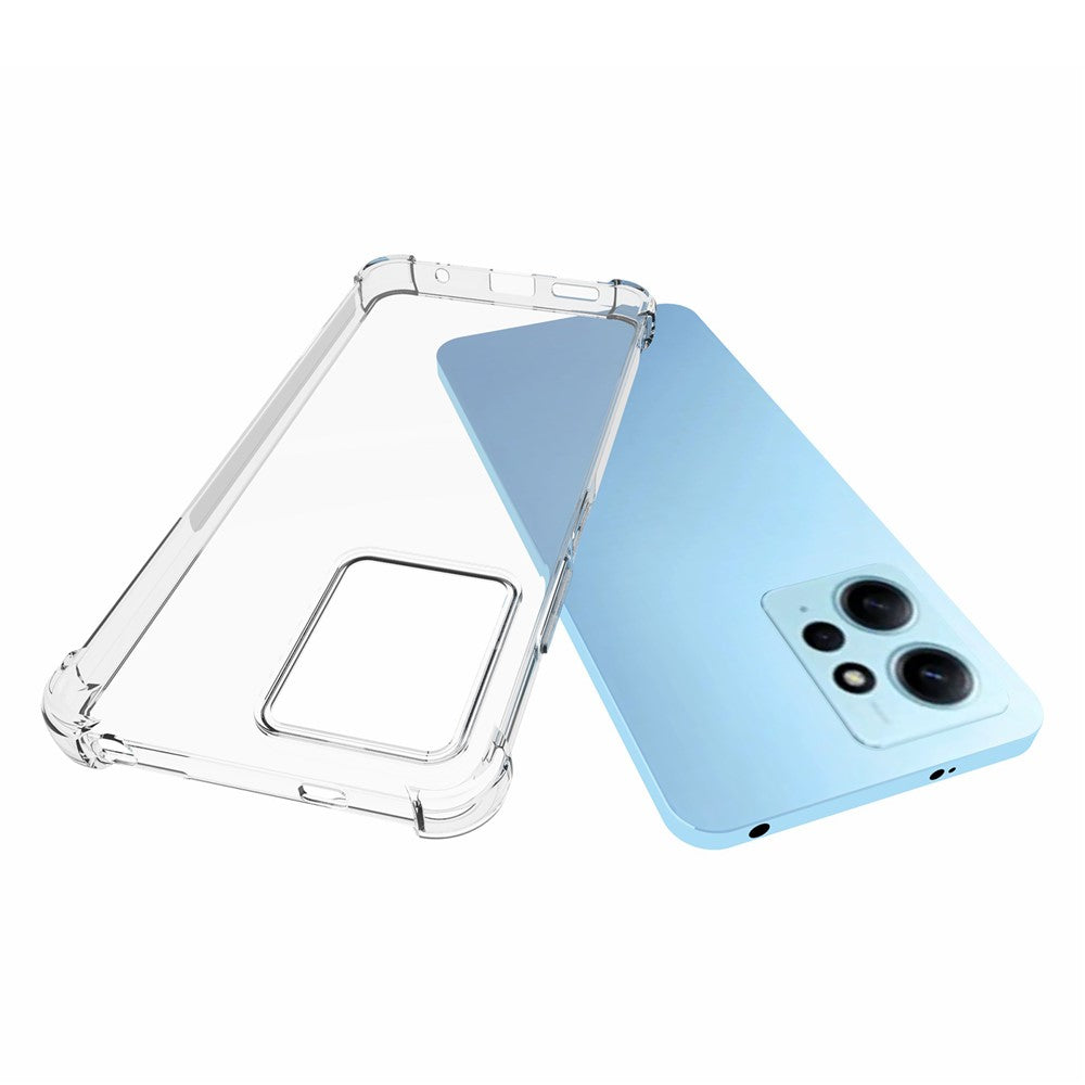 Halkfritt mobilskal för Xiaomi Redmi Note 12 4G stötsäkert fyrhörnigt krockkudde mjukt TPU-mobilskal