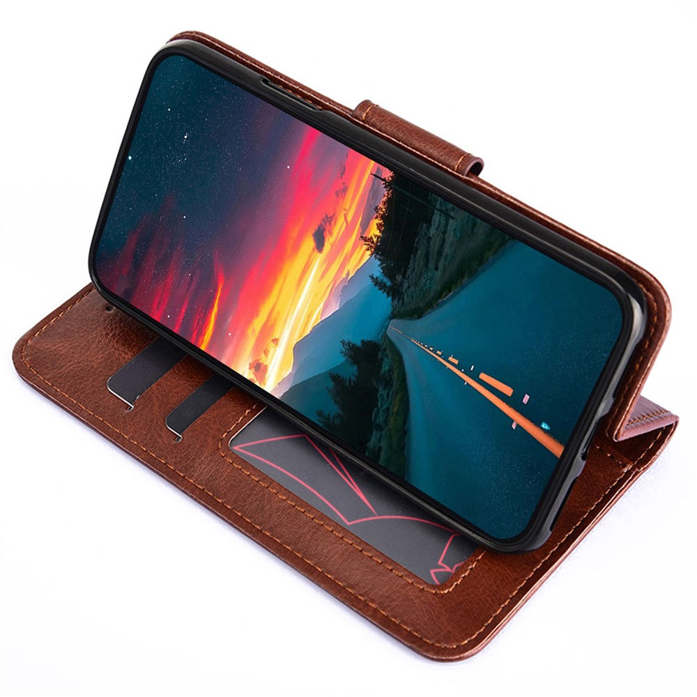 For Xiaomi Redmi Note 12 4G Leather Protective Case Anti-Fall Wallet Phone Shell with Stand