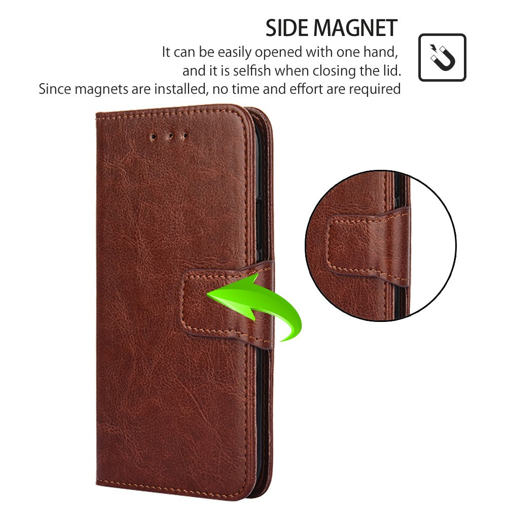 For Xiaomi Redmi Note 12 4G Leather Protective Case Anti-Fall Wallet Phone Shell with Stand