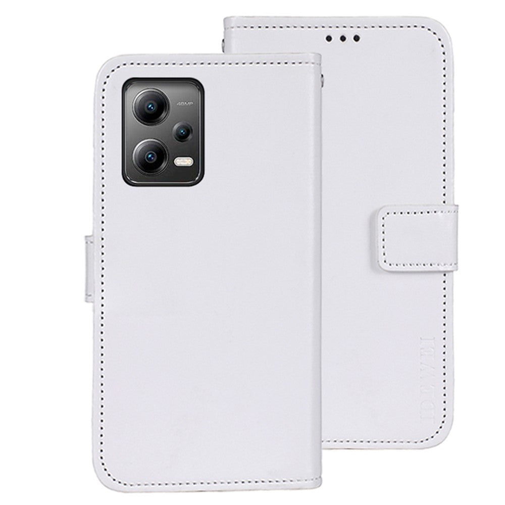 IDEWEI For Xiaomi Redmi Note 12 5G (China) / (India) / (Global) / Poco X5 5G PU Leather Phone Case Wallet Phone Stand Cover