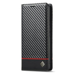 LC.IMEEKE For Google Pixel 8 Pro PU Leather Wallet Phone Case Carbon Fiber Texture Cover with Stand
